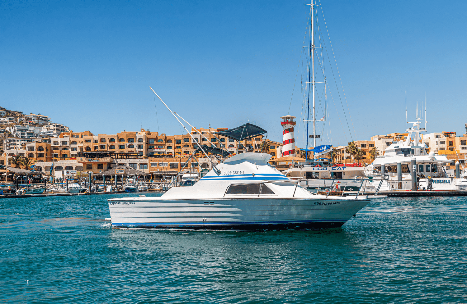 30ft Uniflite sportfishing boat in Cabo San Lucas
