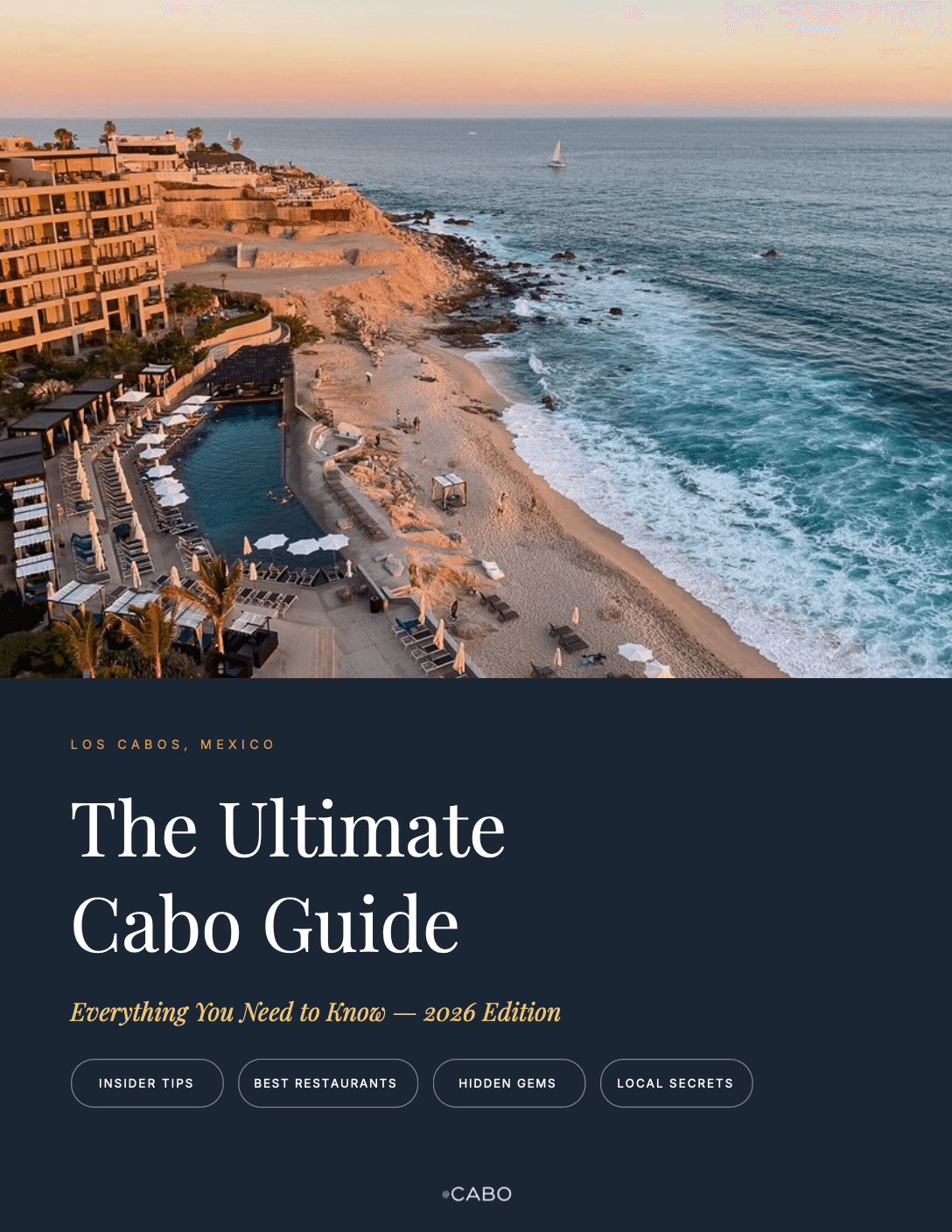 Portada de la guía de Cabo 2026