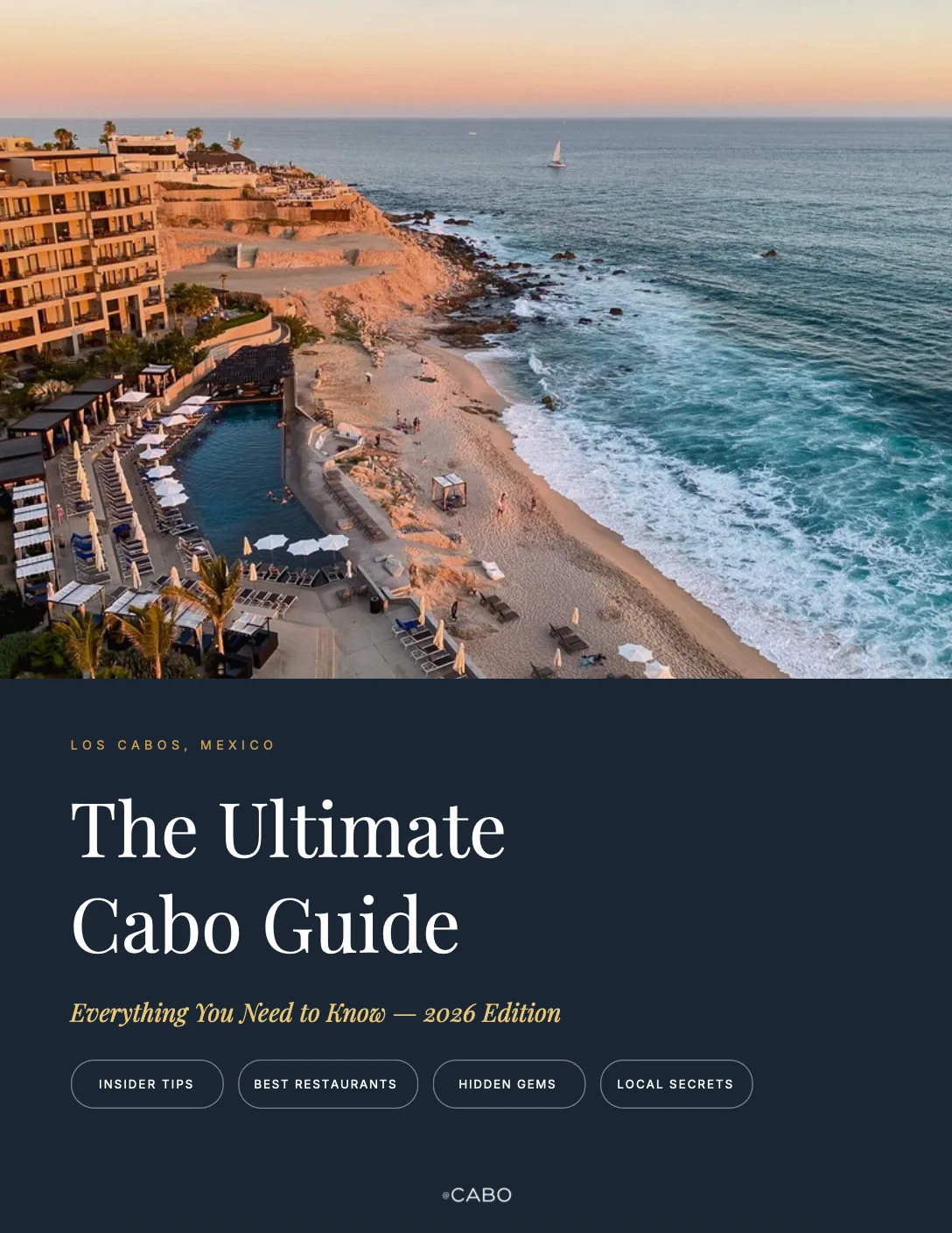 The 2026 Ultimate Cabo Guide cover