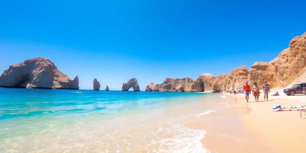 Beach arch rock at Beach Photography Permits in Cabo: Guide with clear blue sky