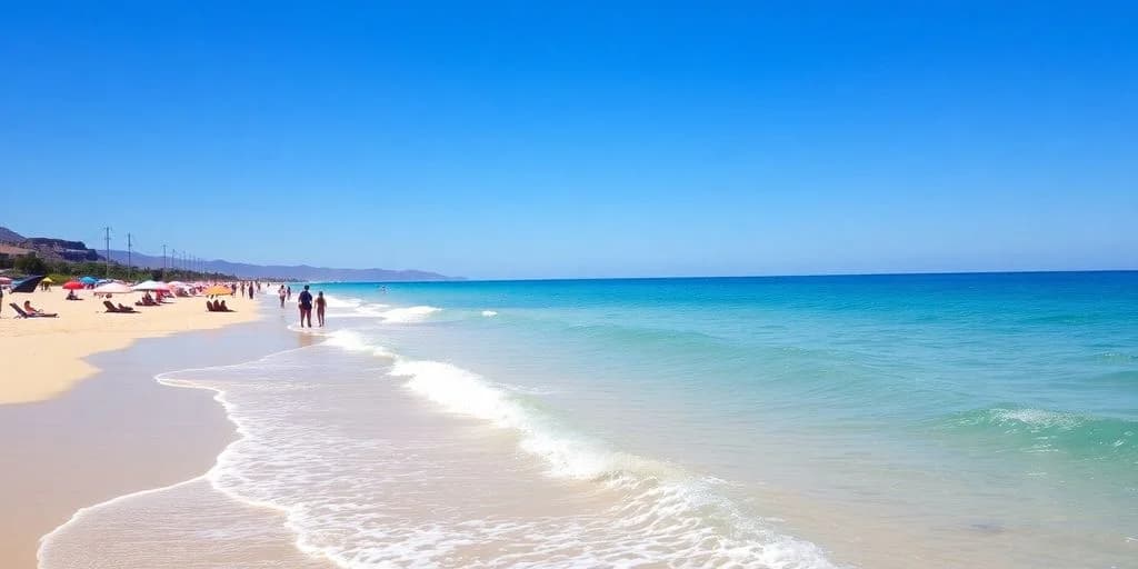 Beach ocean waves at Beach Safety Tips for Cabo: Complete Guide with clear blue sky