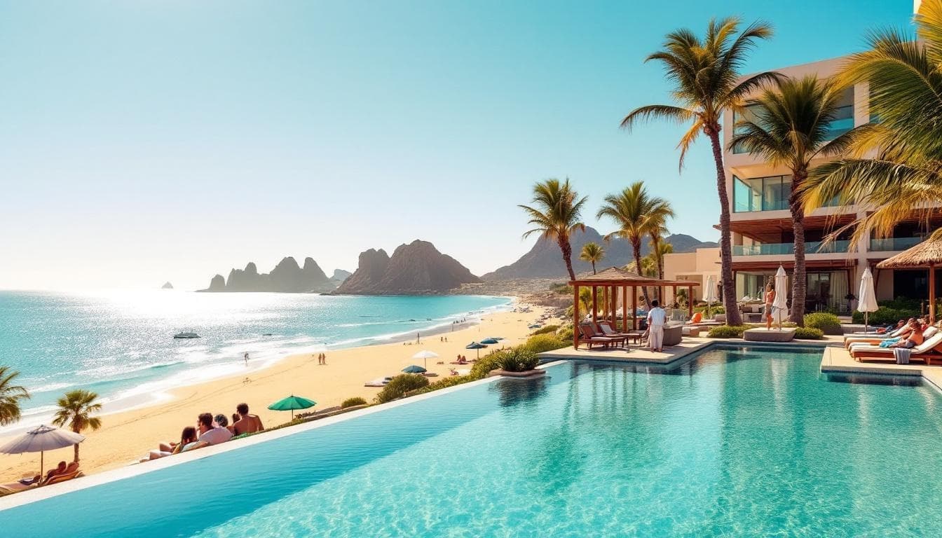 Infinity pool at Cabo's True North: Unveiling the Villas and Experiences That Are Worth Every Damn Dollar with beach and