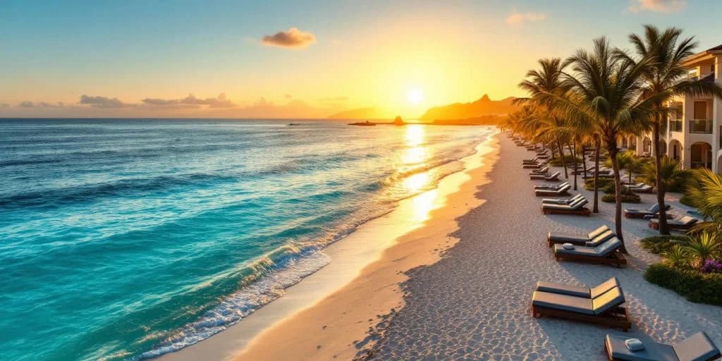 Beach sunset at Breathless Cabo Is the Ultimate Adults-Only Escape with ocean waves