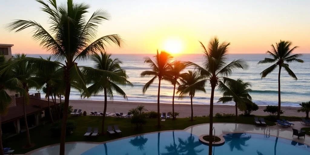 Infinity pool at Breathless Cabo Resort & Spa: ¡Ofertas Reveladas! at sunset, with ocean beyond