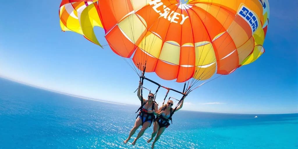 Parasailing at Cabo Activities Locals Recommend: What You Need to Know two people over ocean