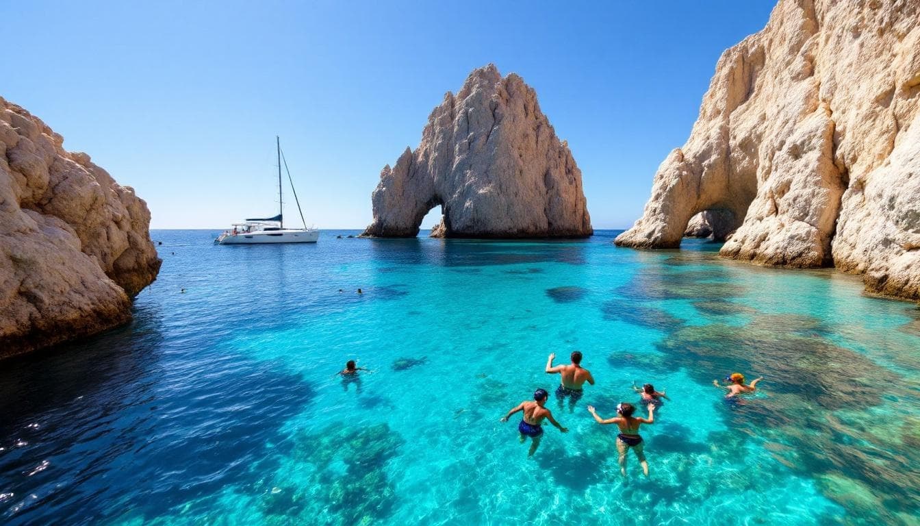 Ocean swimmers 1 at Beyond the Brochure: Unveiling the True Luxury of Cabo Adventures with rock arch formation