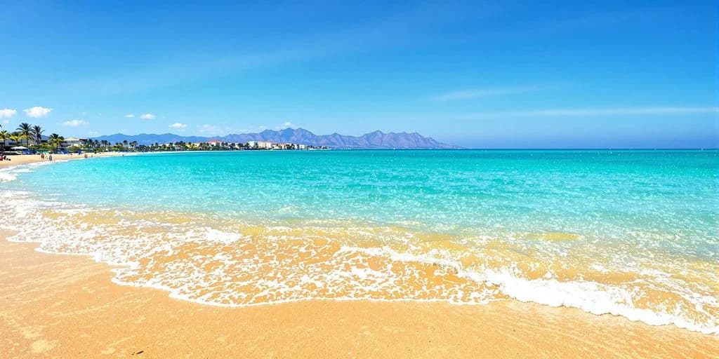 Beach scene at Cabo Beach 2026: What You Need to Know turquoise water, distant mountains