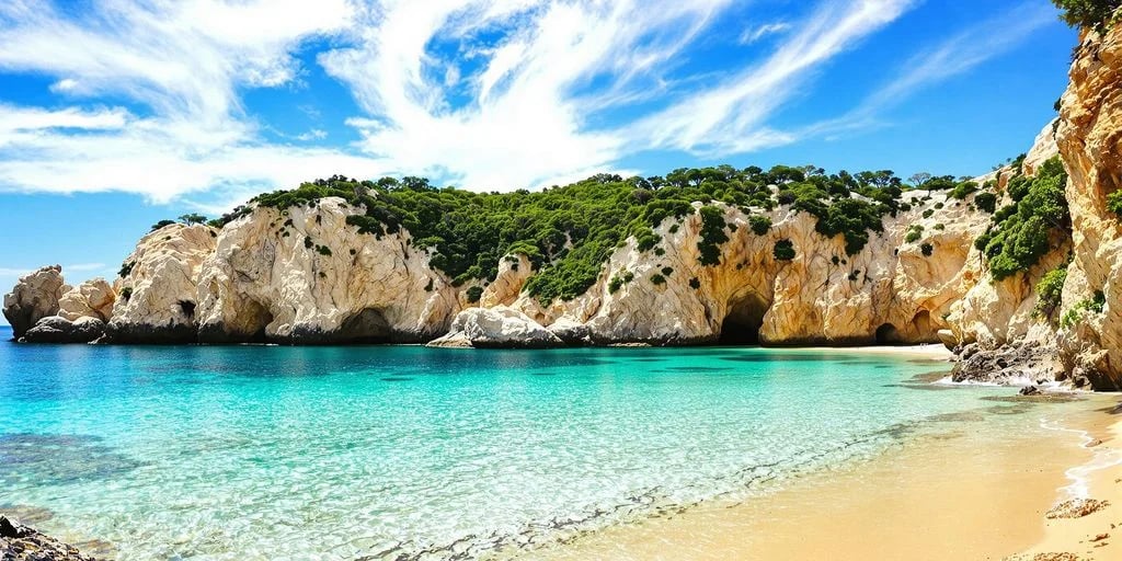 Rocky cliffs at Cabo Beach You Didn't Know About: What You Need to Know over clear blue water