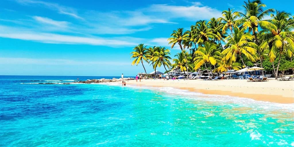 Tropical beach at Cabo Mexico 2026: What You Need to Know turquoise ocean, palm trees, people