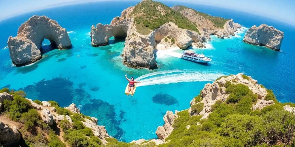 Water tubing at Cabo Mexico Activities That Will Blow Your Mind! aerial view, person on float