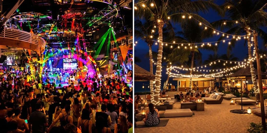 Party scenes at Cabo Nightlife Vs Tulum: What You Need to Know indoor club and outdoor lounge