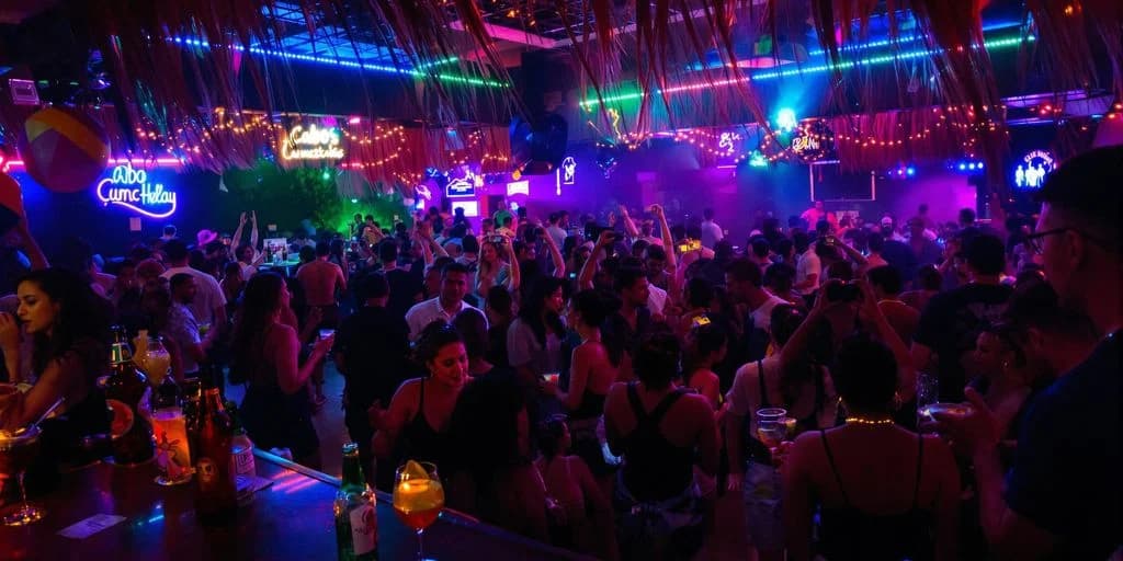 Nightclub interior at Cabo Nightlife You'Ll Regret Missing: What You Need to Know with red and blue lights