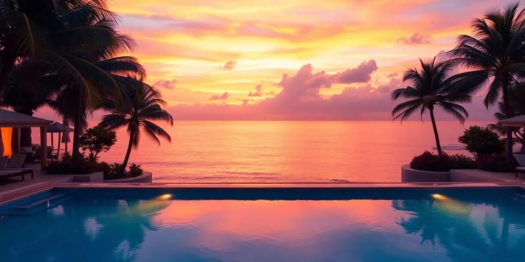Infinity pool at Cabo Resort Guide: What You Need to Know at sunset, with ocean beyond