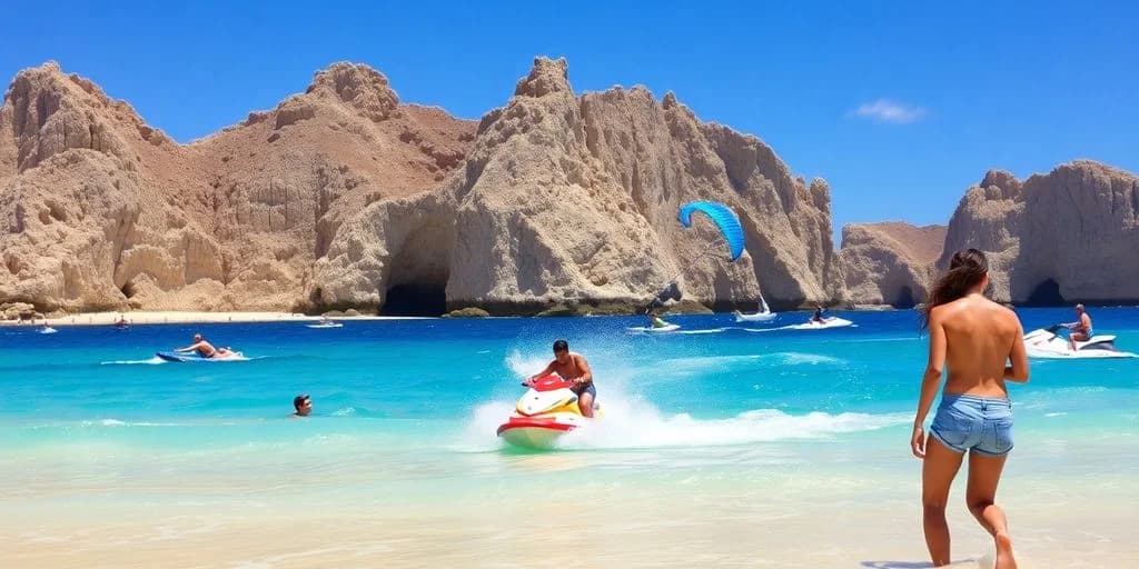 Jet ski at Cabo San Lucas Activities That Will Thrill You! man riding, with rock formations