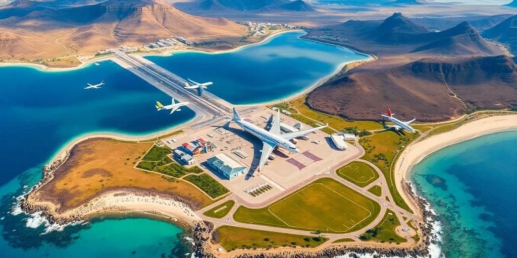 Airport aerial at Cabo San Lucas Airport: Tips You Need to Know! planes on tarmac, with lake