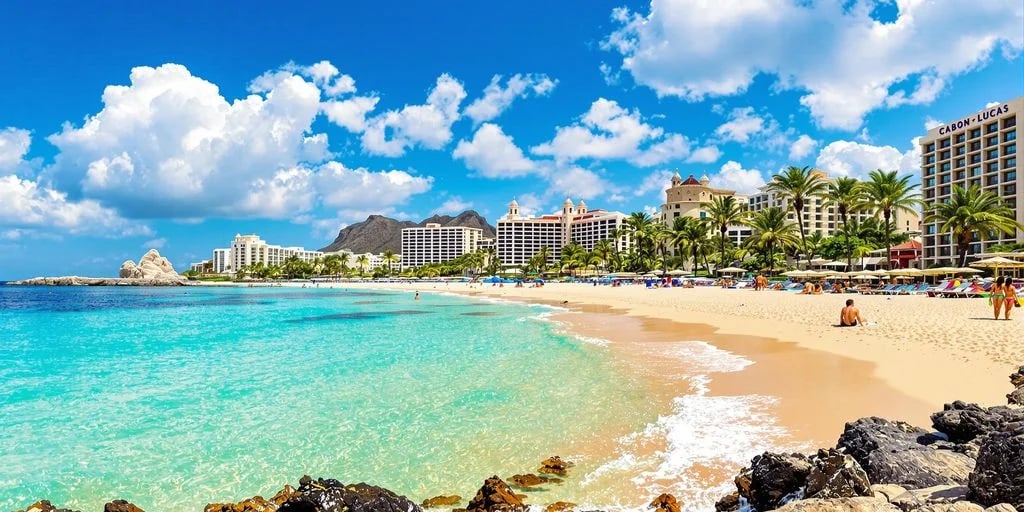 Beach resort at Cabo San Lucas Ranked: What You Need to Know with clear water, blue sky