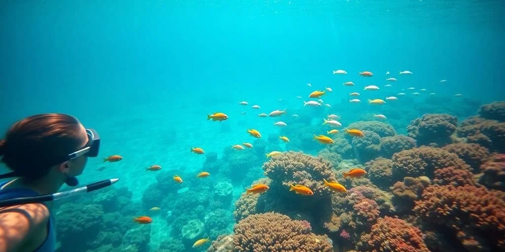Coral reef at Cabo Snorkeling Top 10 List: What You Need to Know with scattered tropical fish