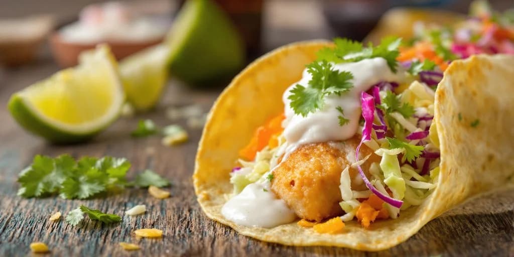 Fish taco 6 at Cabo Tacos Real Reviews: What You Need to Know close-up, with lime