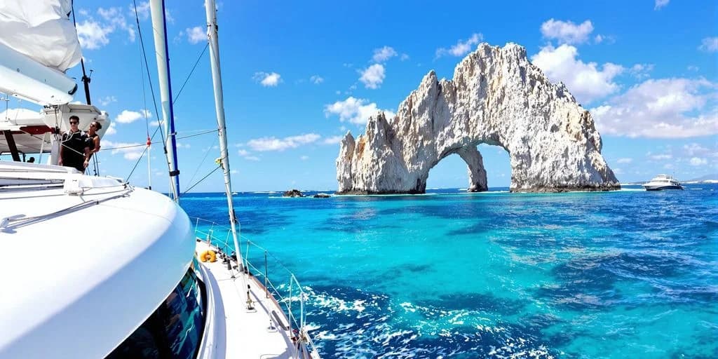 Rock arch at Cabo Tour Unfiltered: What You Need to Know from sailboat, with blue ocean
