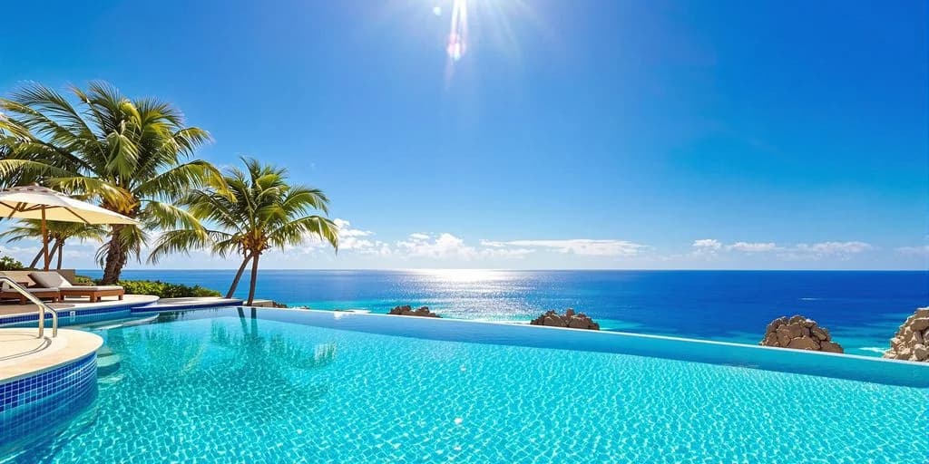 Infinity pool at Cabo Villa 2026: What You Need to Know with ocean and sun glare