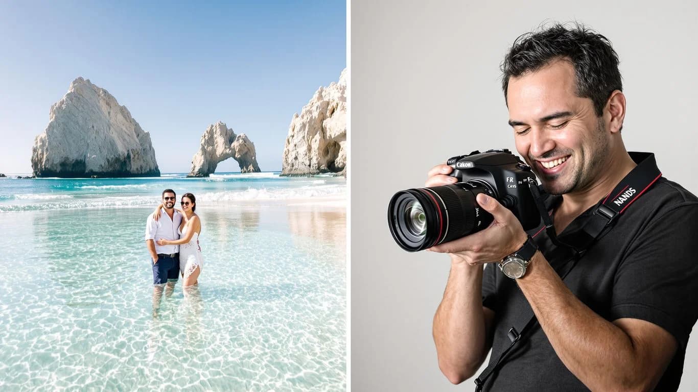 Rocky beach at Destination Cabo Photographers vs Flying Your US Photographer with ocean and clear water