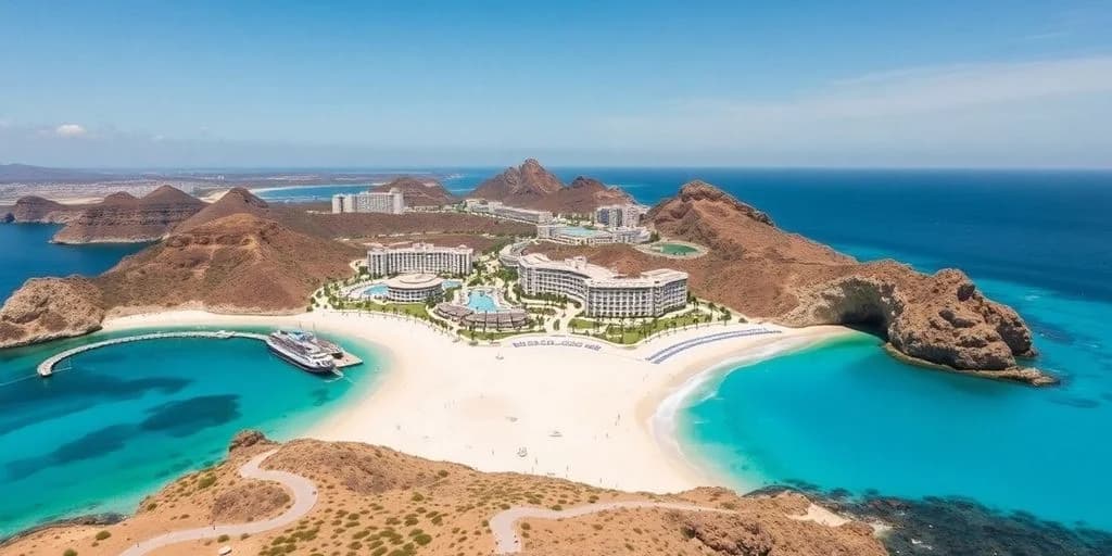 Beachfront resort 2 at Flights to Cabo San Lucas Just Got Cheaper! aerial view, with ocean