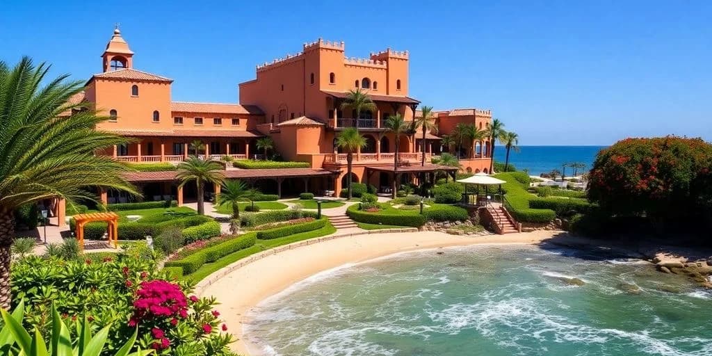Beachfront mansion at Hacienda del Mar Los Cabos Is a Colonial Oasis with gardens, private beach