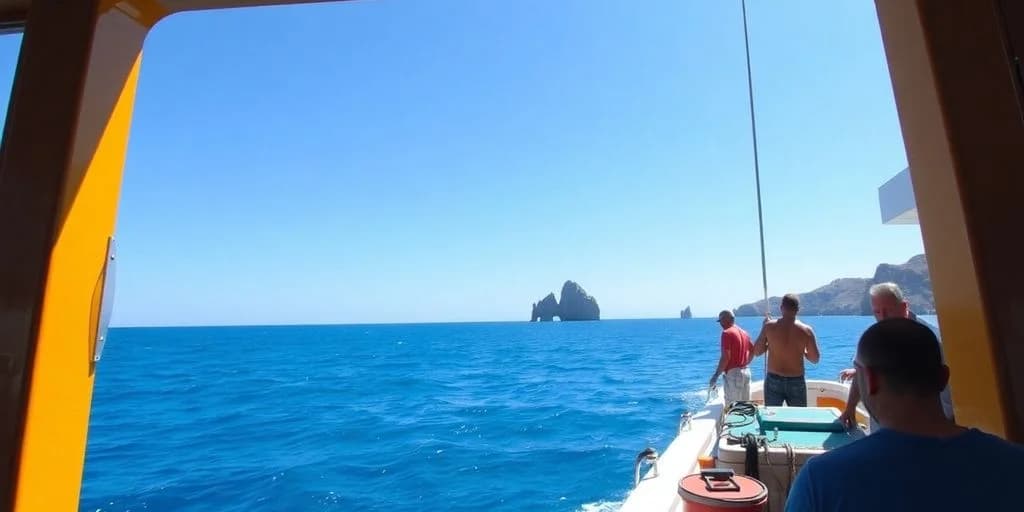 Ocean view at Hiring Boat Crew in Cabo: Complete Guide from boat, with rock formations