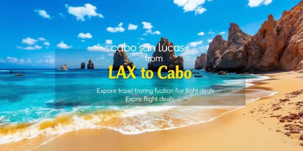 Beach with rocks at How to Get the Best Deals on Flights from LAX to Cabo waves on shore, clear sky