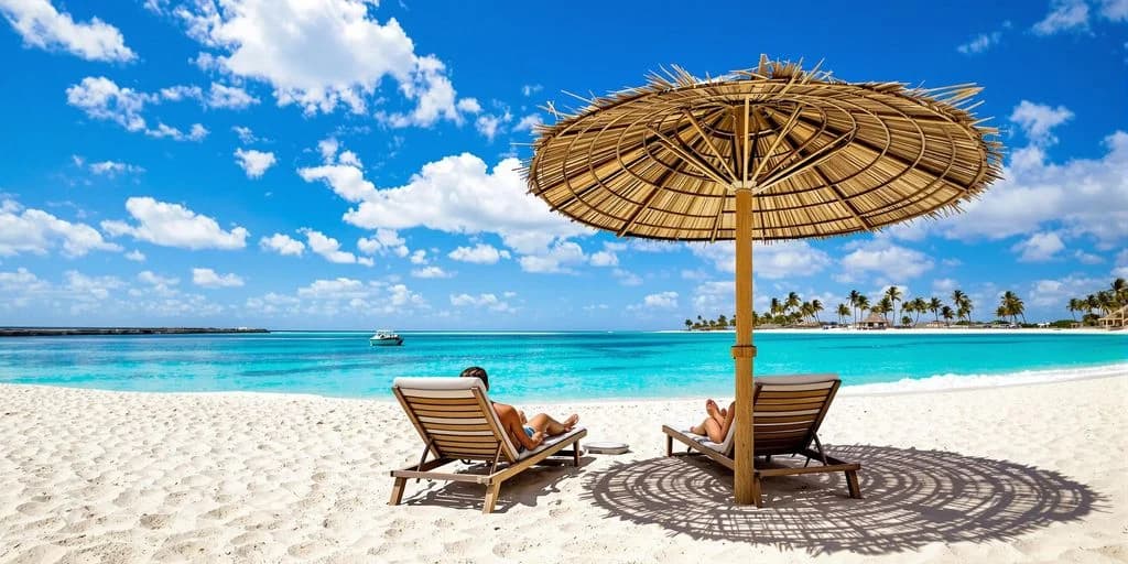 People on beach 2 at Is all inclusive resorts in cabo st lucas really worth it? Here's the deal under umbrella, by ocean