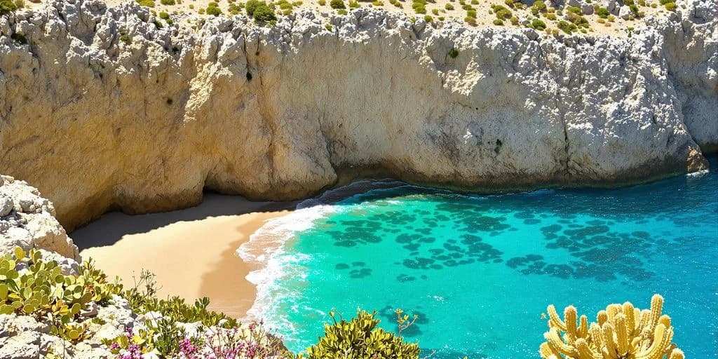 Secluded beach at Los Cabos Hidden Gems: What You Need to Know turquoise water, cliffs, small waves