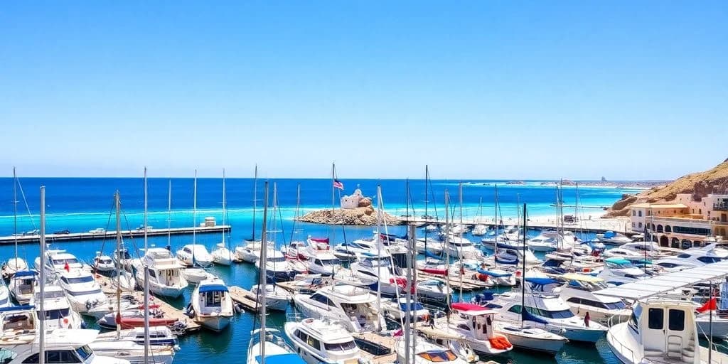 Marina island building at Marina Tours in Cabo: Option Comparison small building on island
