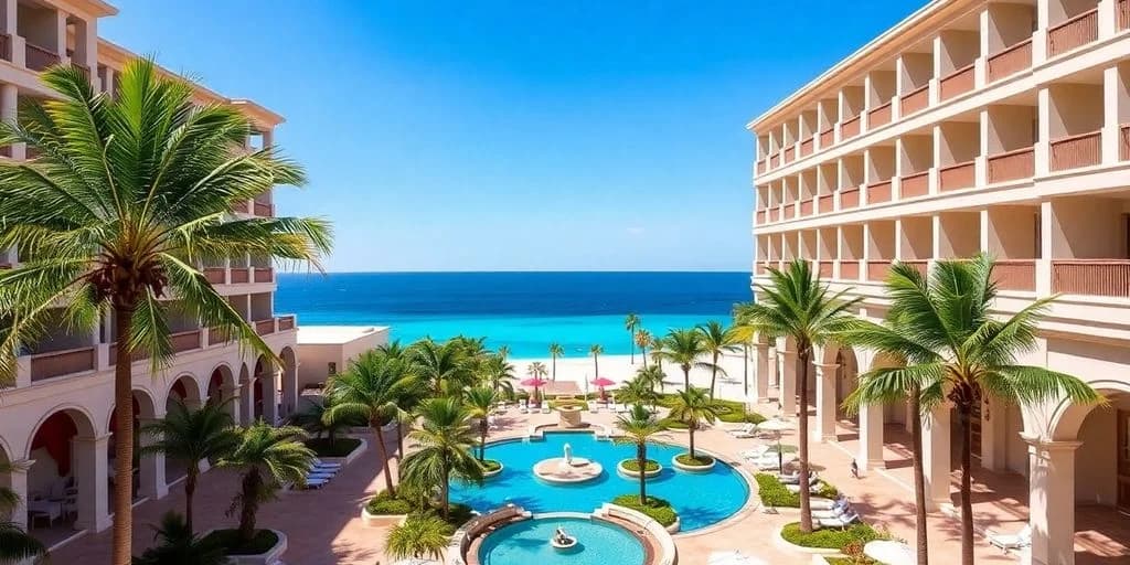Resort pool area 1 at Riu Palace Cabo San Lucas: Book Before It's Gone! with ocean and palm trees