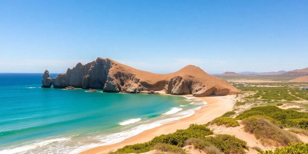 Beach cove at San Jose Del Cabo Reviewed: What You Need to Know with rock formations, clear sky