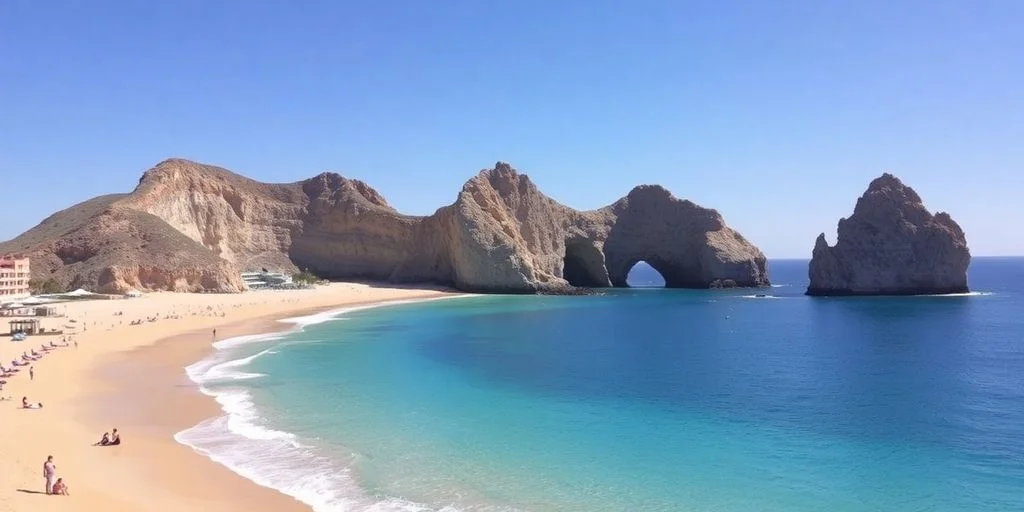 Rock arch at The Best Beaches in Cabo San Lucas for 2026 on a beach, with clear water