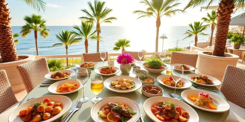 Outdoor dining at The Best Private Chefs in Cabo San Lucas for 2026 with ocean view and palm trees