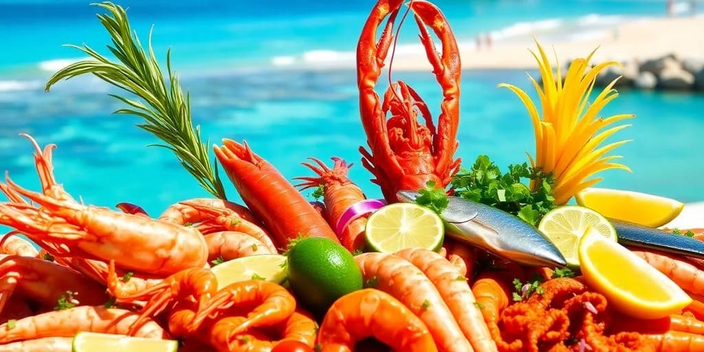 Cooked seafood at The Best Seafood Restaurants in Cabo San Lucas for 2026 with limes and carrots