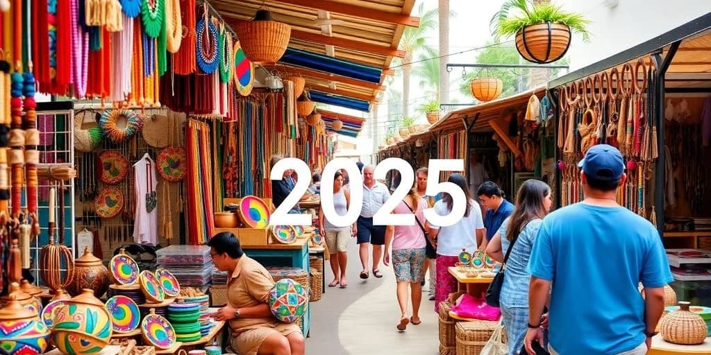 Market street at The Best Souvenir Shopping in Cabo San Lucas for 2026 with people walking