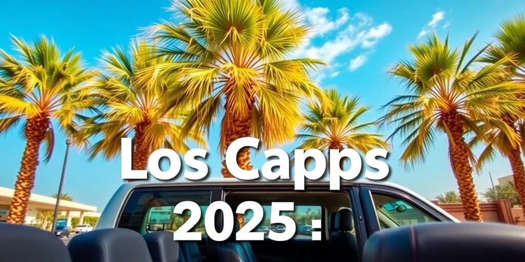 Palm trees at Top-Rated Airport Transportation in Los Cabos for 2026 against blue sky