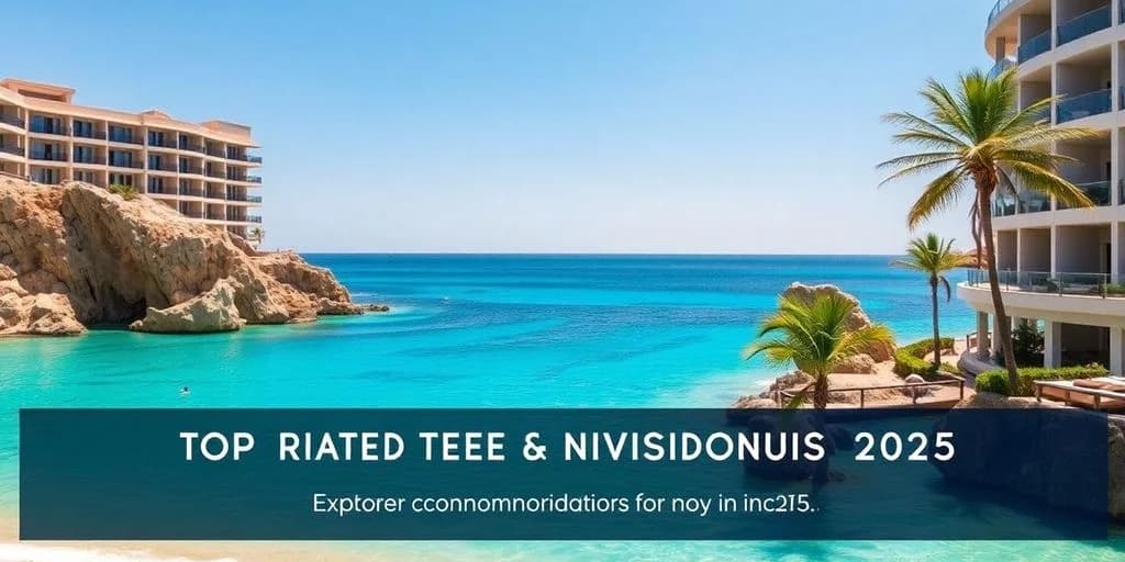 Ocean view at Top-Rated Luxury Resorts in Los Cabos for 2026 clear blue water, text overlay