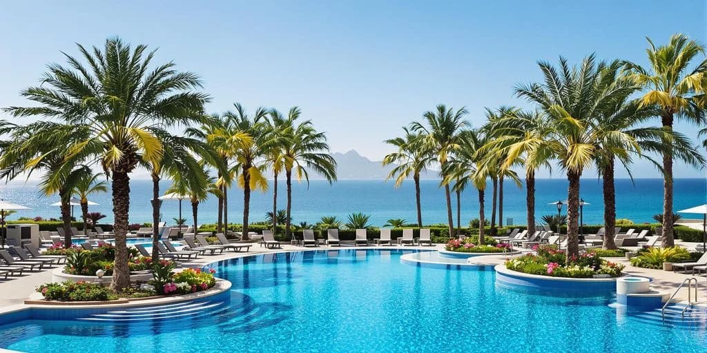 Resort pool 2 at Top tips for planning a trip around all inclusive resorts baja cabo san lucas with ocean view, palm trees