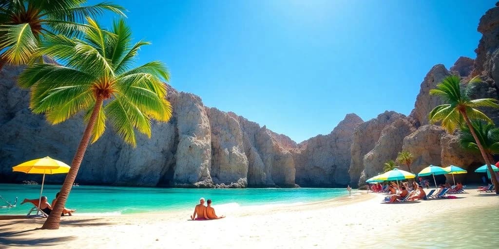 Couple on beach at Ultimate Guide to Travel to Cabo: Discover the Best Tips and Hidden Gems for Your 2026 Adventure sitting