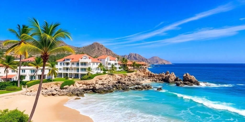 Coastal villas at Unlocking Opportunities: A Comprehensive Guide to Cabo Real Estate in 2026 with ocean and mountains