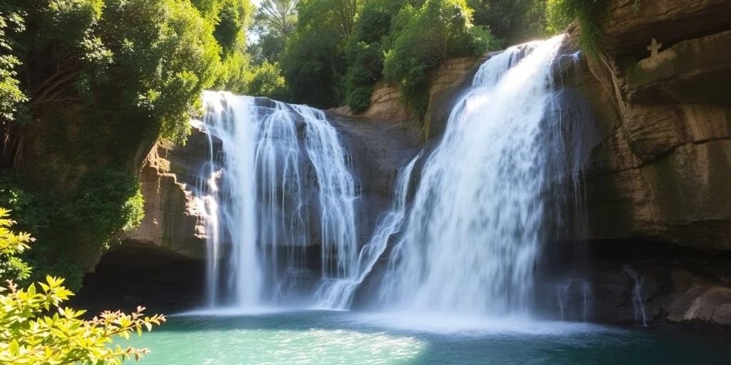 Waterfall at Waterfalls Near Cabo to Explore flowing into a pool