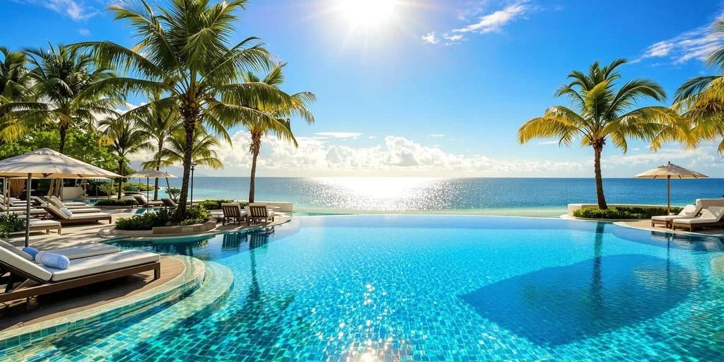 Infinity pool at Why everyone's talking about all inclusive resort cabos right now with ocean view, bright sun