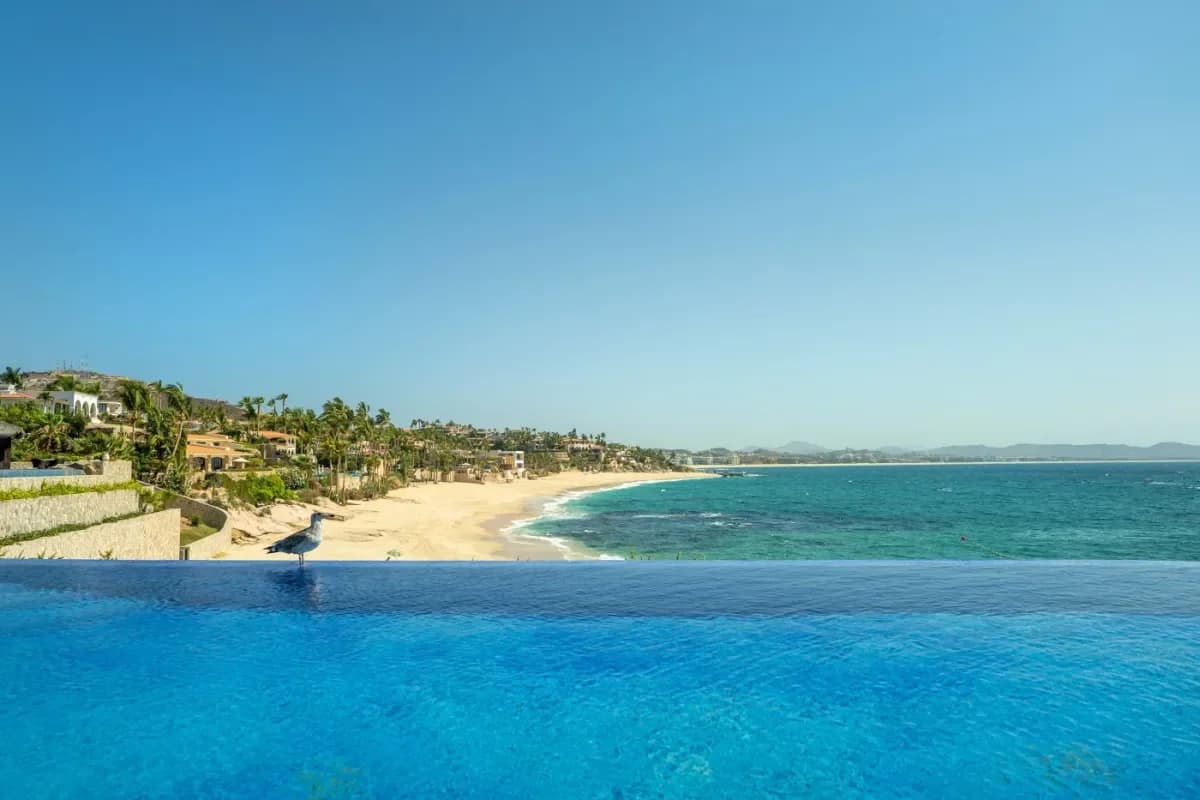 Infinity pool at Rejuvenate Your Spirit: Top Mental Health Retreats in Cabo San Lucas for 2026 with beach and ocean beyond