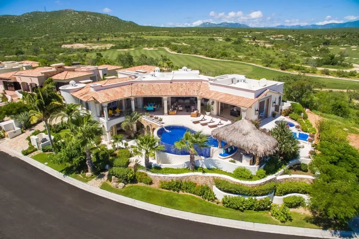 Property exterior 2 at Villa Buena Vida aerial view, with golf course in Cabo Del Sol