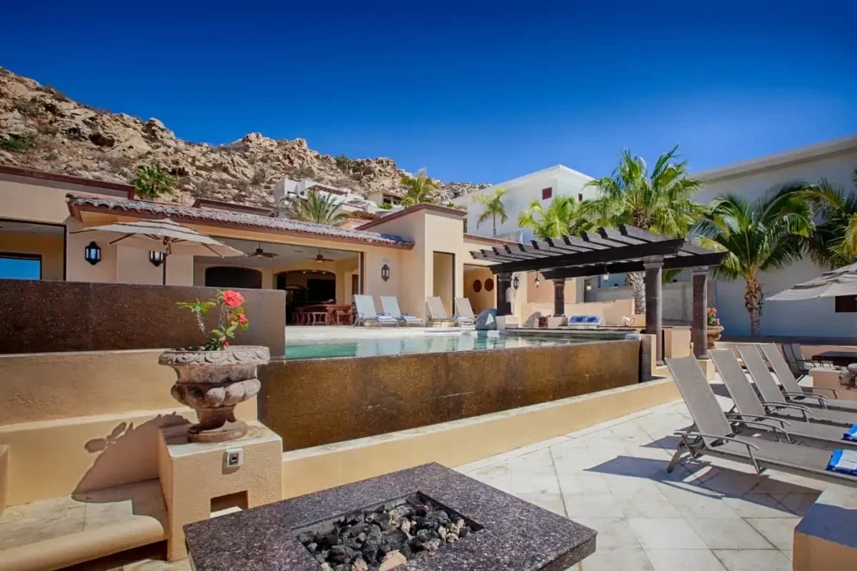 Exterior facade at Smart Savings: Your 2026 Guide to a Budget-Friendly Cabo Wedding with pool and fire pit