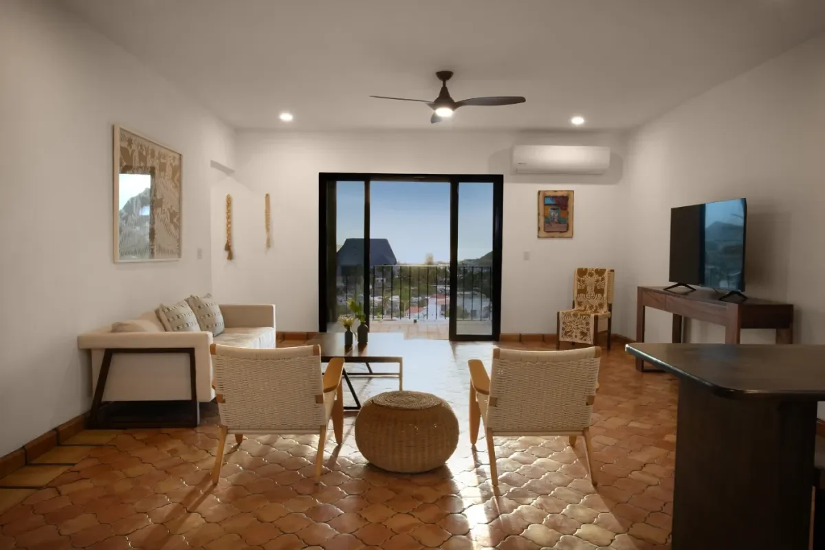 Living room 2 at Cabo Villa Rental Companies: What to Look For & Compare with balcony view, tiled floor