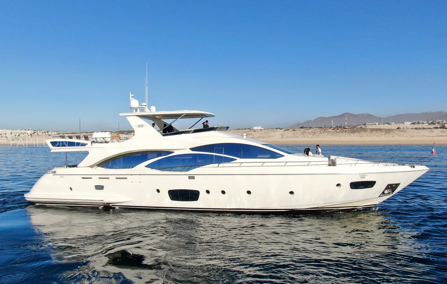 Private yacht on calm water in Cabo San Lucas
